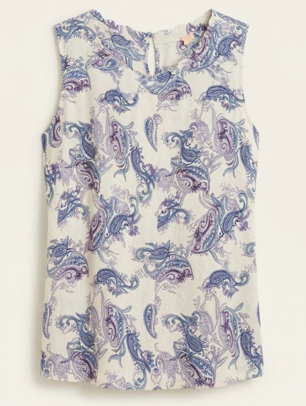 Talbots Blue and Purple Paisley Blouse